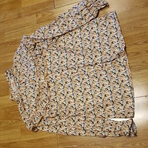 Mazik cottagecore ruffle floral blouse sz small